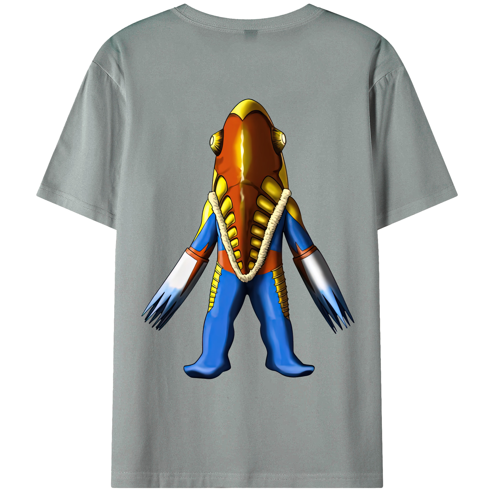 （画像用） ウルトラマン Ultraman 綿100％ メンズ半袖Tシャツ（バックプリント） 通気性